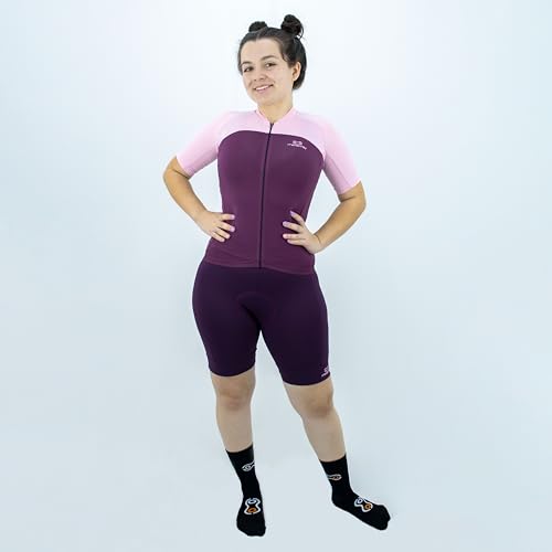 Camisa de Ciclismo Feminina Márcio May Race Rosa/Figo