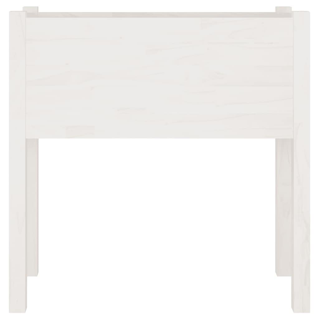 Donice ogrodowe 2 sztuki biale 70x31x70 cm drewno sosnowe duze skrzynie na kwiaty taras balkon ozdobne pojemniki roslinne