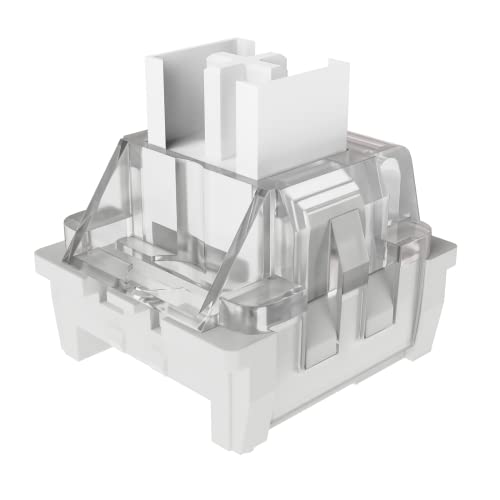 MAGIC-REFINER X ATTACK SHARK CSリニア軸 メカニカルスイッチ、Gateron 3針42 gf SMDリニア軸セット、防塵レバー付き、耐久性100 M MXスイッチ、ホットスワップ用メカニカルキーボード交換用(100 PCS、グ