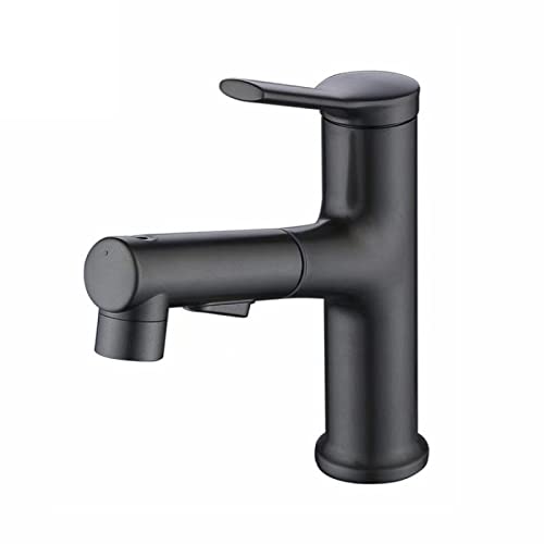 Mitigeur de lavabo extractible pour salle de bain en laiton résistant aux éclaboussures