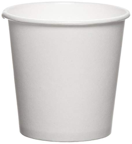 Decony Hot Paper Cups- 200 Pcs White Paper Cups for Hot Beverages- 4 Oz Disposable Coffee Cups- Sturdy Espresso Paper Cups- BPA Free Paper Hot Cups Pack Plus 1 Re-usable Clip on Cup Handles