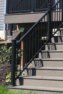 Georgian 8 Stair Rail Kit Black Textured Model # 60051201