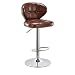 Sgabello da Bar con poggiapiedi con Schienale in Poliuretano Regolabile Girevole a Gas, Altezza 63-83 cm per la Prima Colazione Sgabello Café Bar con Base in lamiera cromata Max. Carico 150 kg