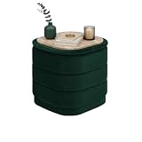 Bonlife Ottomane mit Stauraum, Klappbare Fußstütze mit Tisch, Fußstütze, Fußhocker für Wohnzimmer, Schlafzimmer, Flur, Flaschengrüner Samt,38x38x38cm
