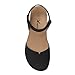 Athlefit Women's Closed Toe Sandals Comfort Cork Footbed Arch Support Flat Sandals Black Size 8.5
