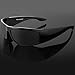 WISTON Wrap Around Sunglasses for Men Women Super Dark Blackout Sunglasses for Sensitive Eyes UV400 Protection W8005 Dark Black