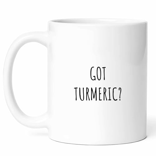 Got Turmeric Mug - Golden Spice Coffee Cup - Health Enthusiast Funny Gift From Family - Anti - Inflammatory Tea Mugs - Wellness Cups - 11 Oz Ceramic Gifts For Cooks, Birthday, Him, Her, Christmas