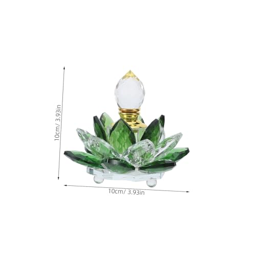 Flacon de parfum en verre vert cristal rechargeable pour décoration - 3