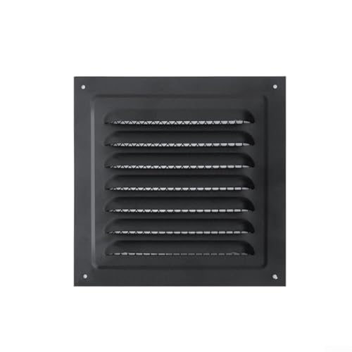 Rejilla de retorno, dimensiones óptimas 15 x 15 cm, material de acero inoxidable fiable (1 pieza negra)