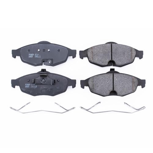 Image of PowerStop Front Brake Pads for Chrysler Sebring 2001-06 | Dodge Stratus 2001-06 - Z17 Ceramic Brake Pads with Installation Hardware, 17-869