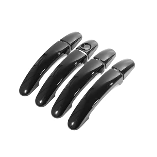Door Handle Cover Anti Scratch ABS plastic Black Silver Compatible