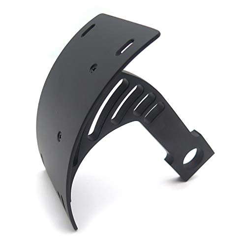 HTTMT MT360-08-BK Black Vertical Curved Mount License Plate Bracket Tag Holder Compatible with Kawasaki 1998-2005 ZX-R6 2003-2014 ZX-6R RR(636) 1998-2005 ZX-7 1996-2003 ZX-7R