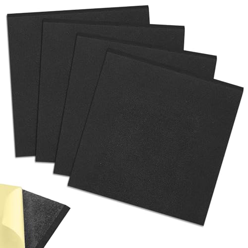 MeYuxg Placa de espuma autoadhesiva, 4 unidades de goma EVA autoadhesiva, 150 x 150 x 20 mm, alfombrilla antideslizante autoadhesiva, alfombrilla de espuma antideslizante para muebles, proyectos de