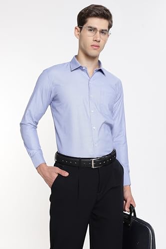 Image of Men's Solid Formal Shirt | Premium Cotton Rich Full Sleeves Shirt | Comfort Fit Office Wear Shirt with Single Chest Pocket | Stylish Casual & Formal Shirt for Men