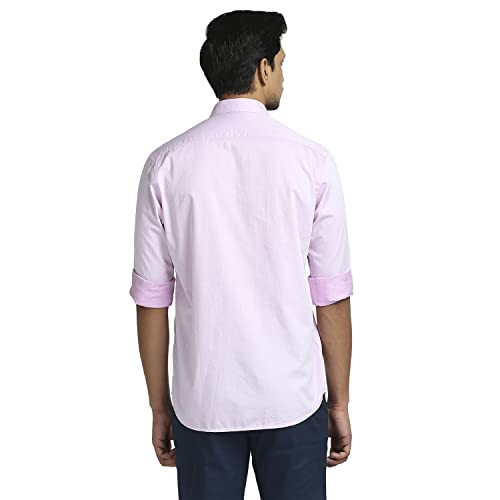Image of Colorplus Cotton Contemporary Fit Medium Violet Casual Shirt for Men