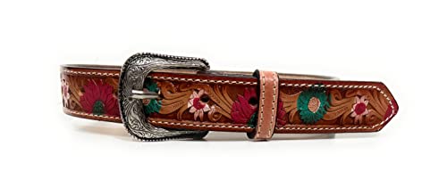 Kids Baby Toddler Western Belt Girls Sunflower Decorated Leather Belt2