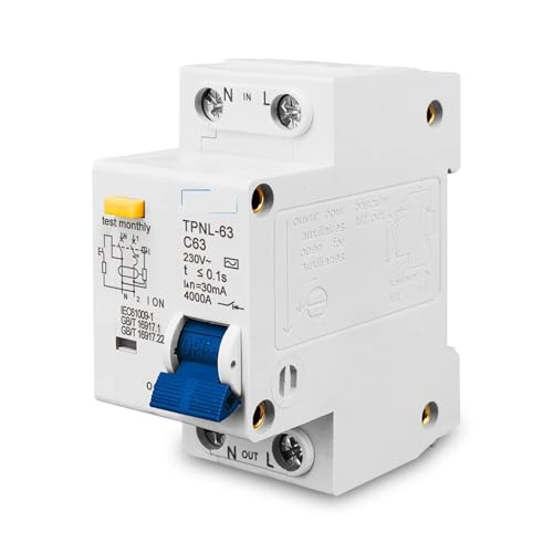 Disjoncteur différentiel 230 V contre courts-circuits TPNL 50A