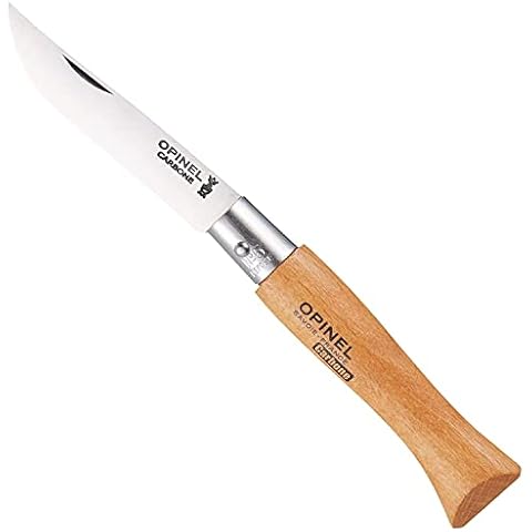 Opinel Non-Locking Carbon Steel Blade No.5 - Beech - Beech, 3.5 Cm Cover