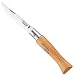 Opinel No2 Bechwood Handle Carbon Steel Folding Knife, 3.5 Centimeter Blade