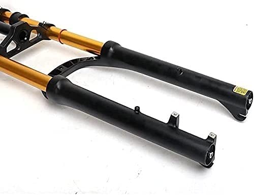 YLXD 26 Pulgadas suspensión Fat Fork Doble Corona Fat Bike Hombro 4.0 Fat Tire A-Pillar Freno Disco Presión Aire 100 Mm Carrera para Motos de Nieve Bicicleta Horquilla Delantera 26