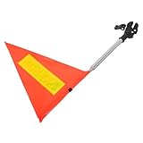 Drapeau de sécurité réfléchissant : durabilité accrue grâce à l’utilisation de matériaux robustes pour sa fabrication. drapeau à mât télescopique