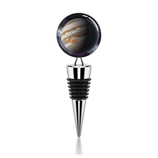 Jupiter - Bouchon de bouteille de vin réutilisable - Anti-fuite - Bouchon décoratif en silicone pour bouteille de vin, champagne, bière