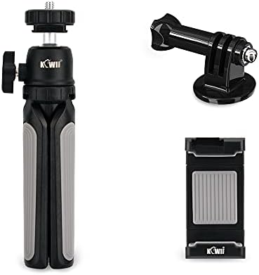 Mini Phone Camera Tripod Selfie Stick Tripod Stand with Smart Phone Clip + Tripod Mount Adapter Tabletop Stand Camera Stand for Shooting