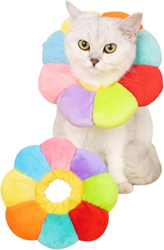 Soft Pet Recovery Collar for Cats and Small Dogs - Adjustable, Comfortable, and Stylish Protective Cone to Prevent Licking and Scratching