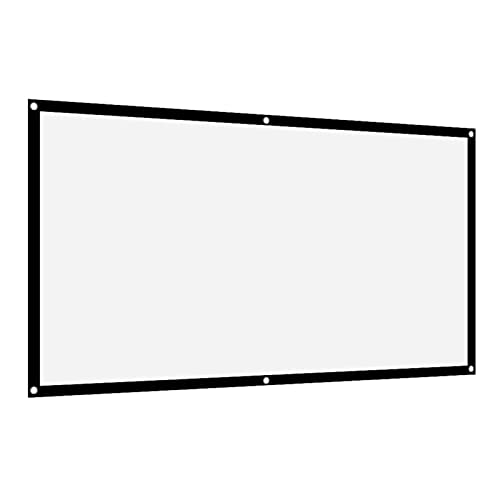 Pantalla de proyección portátil plegable 16:9, sin arrugas, con orificios para colgar y bolsa de transporte, para cine en casa, exterior e interior, proyección frontal y trasera (84 pulgadas) miniatura 4