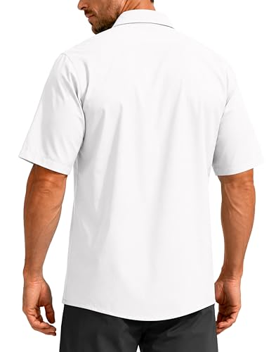 Image of G Gradual Men's Fishing Shirts with Zipper Pockets UPF 50+ Lightweight Cool Short Sleeve Button Down Shirts for Men Hiking