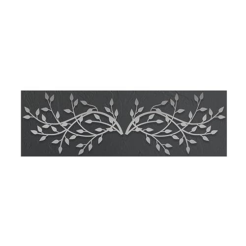Feuille d'olivier DELURA en métal gris, l'art mural pour habiller un mur vide facilement