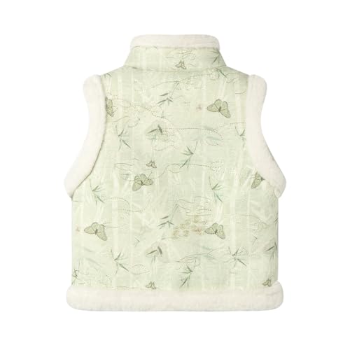 LittleSpring Neutral Boys Girls Fleece Lined Vest Chinese New Year Sleeveless Tang Jacket2