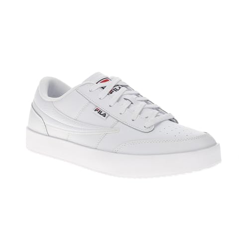 Image of Fila Mens Royalton Perforated Lace Up Sneakers Shoes Casual - White