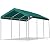 ADVANCE OUTDOOR 10x20 ft Heavy Duty Carport, Adjustable Height Garage Car Canopy Party Tent Boat Shelter, Green