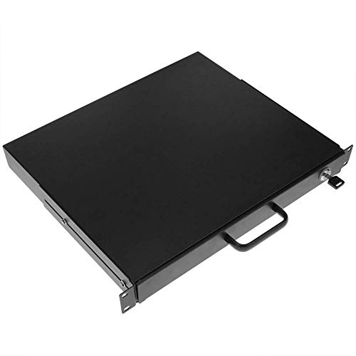 RackMatic - Bandeja telescópica para rack de 1U y fondo 370mm para teclado