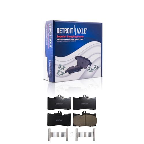 Image of Detroit Axle - Front Brake Pads for Lexus GS350 GS430 GS450h GS460 IS200t IS300 IS350, Ceramic Brake Pads w /Hardware Replacement