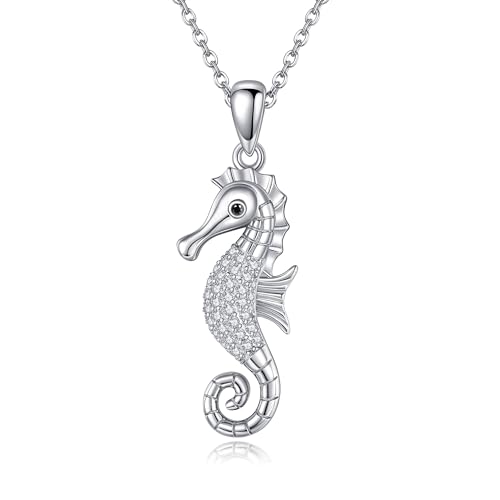 Collier hippocampe argent sterling 925 URONE pendentif femme sans gemme durable