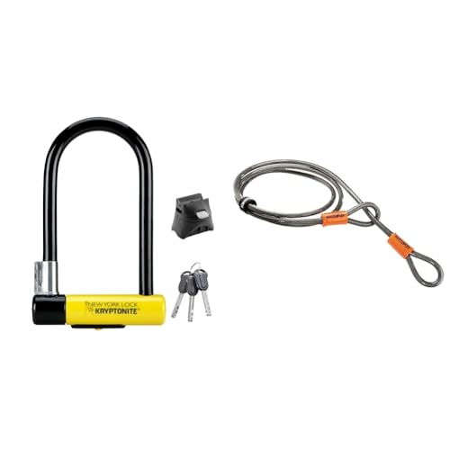 Kryptonite New York Lock Standard évite le vol de roues avec le grand câble Krypto Flex