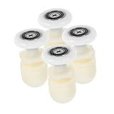 OSALADI 4 Stück Teiliges Duschschiebetür Weiß Geräuschlose Glas Duschtür Laufrollen mit Exzentrischem Design Robuste Ersatzteile für Badezimmer Schiebetüren Kompatibel und Stabil