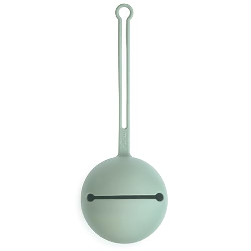 Image of mushie Silicone Pacifier Holder Case (Cambridge Blue)