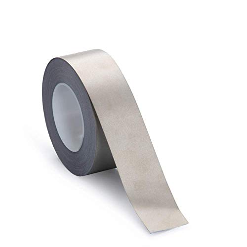 Missyoung GRAY-T-C-25-20 Silver Double Sided Conductive Adhesive Tape, 1In X 65Ft, High Shielding, Waterproof, For Emi Lf Emf Rfi Rfid Rf Signal Blocking thumb #2