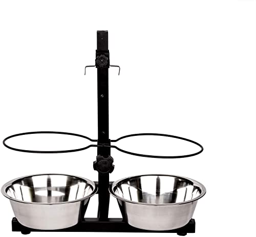 MidWest-Homes-for-Pets-Adjustable-Elevated-Pet-Feeder-Raised-Dog-Food-Bowl-Water-Bowls-Dog-Feeding-Station-H-Base-Double-Bowl-Stand-Two-Stainless-Steel-Removable-Bowls-Pack-of-2-X-1600-ML