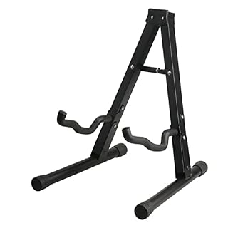 Guitar Stand, Black A Frame Stand de Guitare Pliable en Fer pour Instruments à Cordes - Les Beatles, Paul McCartney, John Lennon, RIngo Starr, George Harrison Guitar Stand, Black A Frame Stand de Guitare Pliable en Fer pour Instruments à Cordes – Image 2