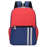 Genérico Mochila para niños, ligera y duradera, para la escuela, para niños y niñas, para viajes, estudios, uso diario, cómoda mochila para estudiantes con diseño (Red, One Size)