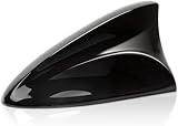 ONEMAJI Antenne Aileron de Requin pour Peugeot 307 CC Coupe 2003 2008, Étanche Toit de Voiture Décoration Base Antenne Radio Amplificateur Signal FM/AM 1 Pièce,Black