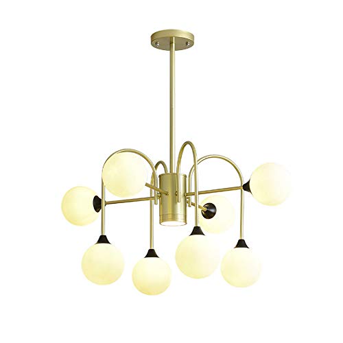 Suspension or 10 lumières style lustre vintage et luminaire de plafond industriel chic
