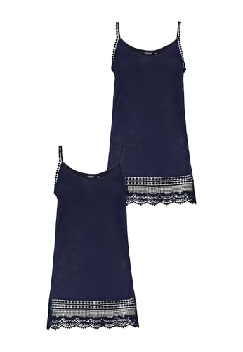 Robe femme débardeurs spaghetti Eight 2 Nine avec dentelle crochet, lot de 2 pièces