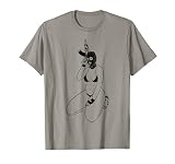 Gangster girl line drawing. T-Shirt