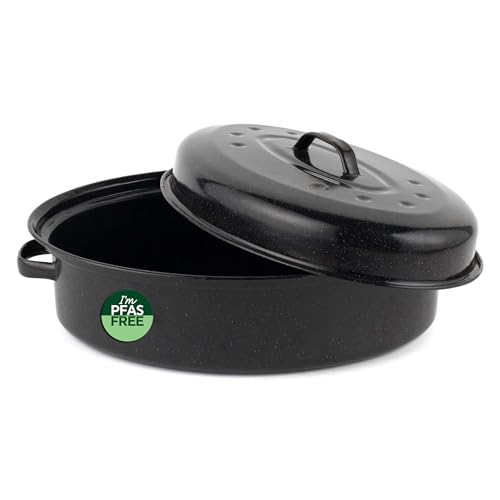 Salter Self-Basting Roaster with Lid 36 Cm Oval Roasting Tin