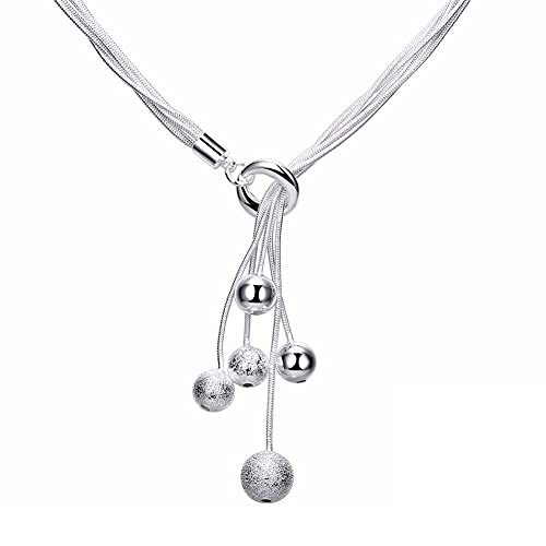 Colliers en argent 925 et perles longues pour femme chic